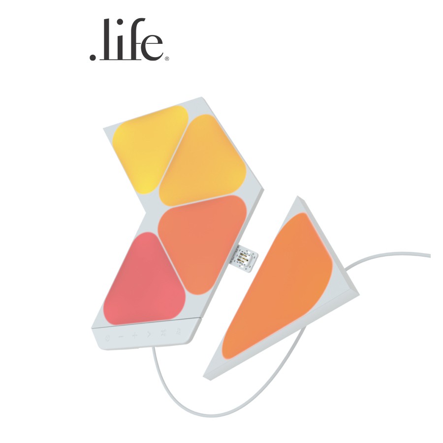 nanoleaf-ชุดไฟตกแต่งอัจฉริยะ-shapes-triangles-mini-smarter-kit-5-panels-by-dotlife