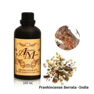 Aroma&amp;More Frankincense Serrata (Olibanum) Essential oil 100% Distilled น้ำมันหอมระเหยแฟรงคินเซนส์ INDIA 100ML