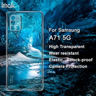 Original Imak Casing Samsung Galaxy A71 5G Transparent Soft TPU Case Clear Silicone Shockproof Cover