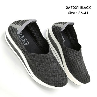 5okshop รองเท้าผ้าใบยางยืดเพื่อสุขภาพ ทำจากเส้นใยอีลาสติก ยืดหยุ่นสูง ผิวสัมผัสนุ่ม น้ำหนักเบา ส้นสูง2นิ้ว 2A7031
