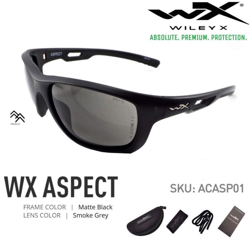 แว่นตา-wileyx-รุ่น-aspect-เลนส์กันสะเก็ดสีเทาดำ-กรอบสีดำ-ขาแบบขาสปริง-ใส่สบายไม่บีบแก้ม-กันกระแทกสูง