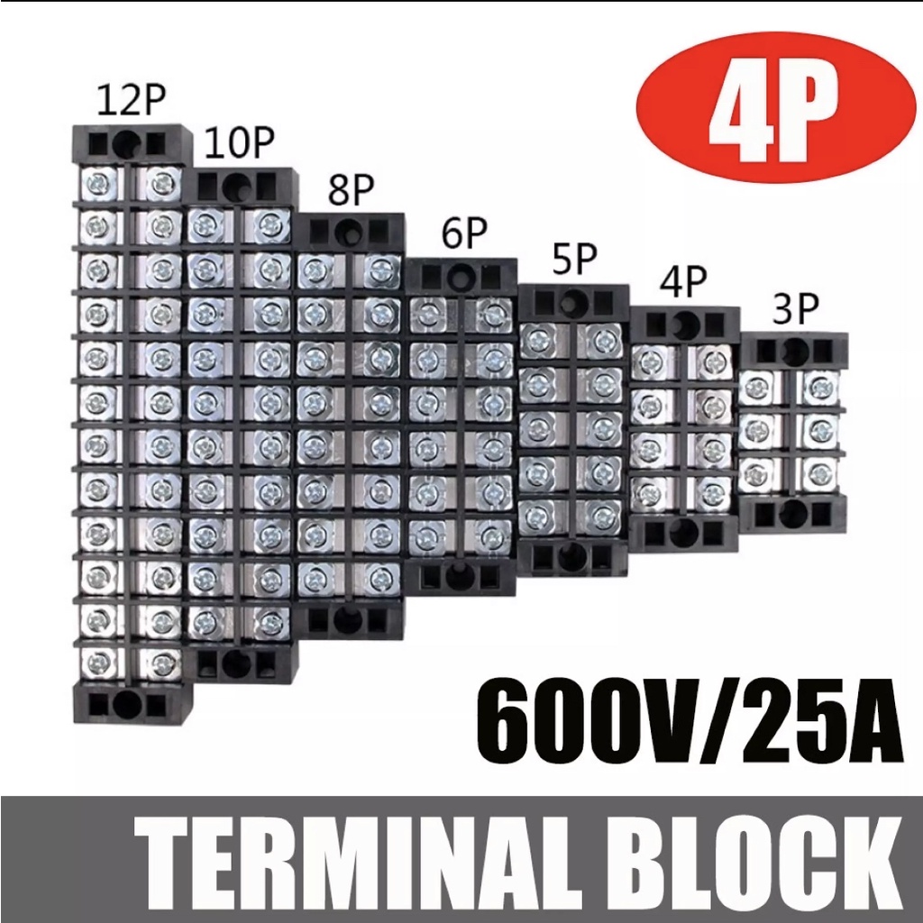 เทอร์มินอล-25a-600v-herminal-block-มีให้เลือก-3p-4p-5p-6p-8p-10p-12p