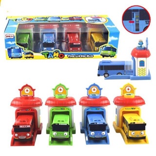 【In Stock】Ejection 4PCS Car Toy The Little Bus TAYO Friend Mini Special Gift Tayo Rogi Gani Rani，Safe and Superior Mater