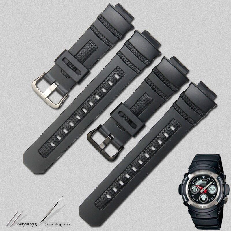 สายนาฬิกาข้อมือยางคุณภาพสูงสําหรับ-casio-g-shock-aw-591-590-5230-282-b-awg-m100-101-g-7700-7710