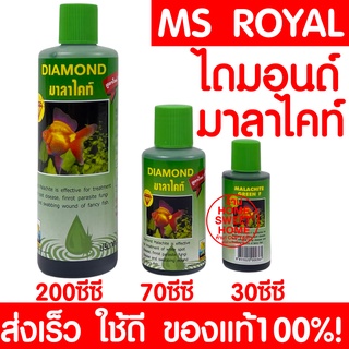 ภาพหน้าปกสินค้า*ค่าส่งถูก* MS Royal DIAMOND (มาลาไคท์ 3 ขนาดสูตรใหม่ เข้มข้น ฆ่าเชื้อโรคในน้ำ ป้องกันและรักษา เน่าเปื่อย จุดขาว ตกเลือด ที่เกี่ยวข้อง