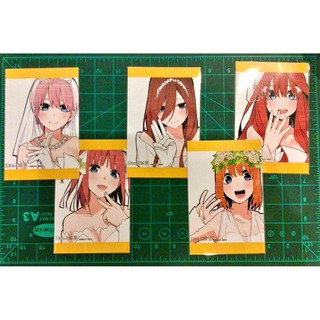 Postcard-Set anime SET 5 รูป ขนาด 4x6 นิ้ว โปสการ์ดอนิเมะ เจ้าสาวผมเป็นแฝดห้า (5 toubun no hanayome)