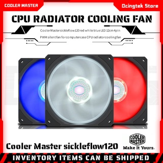 Cooler Master sickleflow 120mm LED 4pin PWM Shockproof silence fans For Computer Case CPU cooler cooling fan ระบบระบายความร้อนด้วยน้ำ