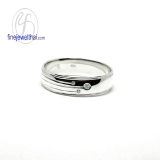 Finejewelthai แหวนเพชร-เพชร-แหวนหมั้น-แหวนแต่งงาน-Diamond CZ-Wedding Ring-Silver-White Gold - R3013cz