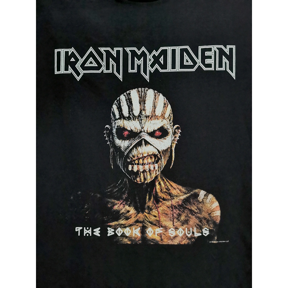 เสื้อยืดเสื้อวงนำเข้า-iron-maiden-the-book-of-souls-heavy-metal-megadeth-metallica-kiss-rock-style-vintage-t-shirt