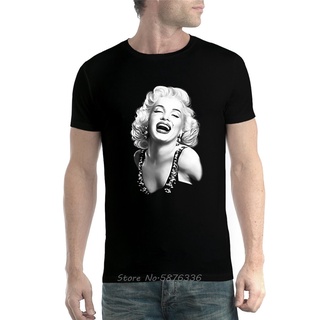 [S-5XL] เสื้อยืดแขนสั้น คอกลม ผ้าฝ้าย พิมพ์ลาย Marilyn Monroe Smile Icon สไตล์ฮิปฮอป คลาสสิก สําหรับผู้ชาย