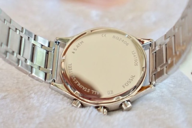 ผ่อน0-นาฬิกา-fossil-fenmore-midsize-multifunction-stainless-steel-watch-bq2406-สายสแตนเลส
