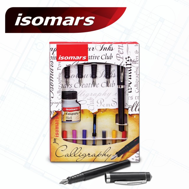 isomars-ชุดปากกาไม้-calligraphy-14-ชิ้น-calligraphy-pen-set-regular-1-ชุด