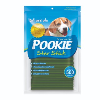 Pookie Star Stick ขนมขัดฟัน รสคลอโรฟิลล์เข้ม ขนาด 500กรัม  x 1 ถุง