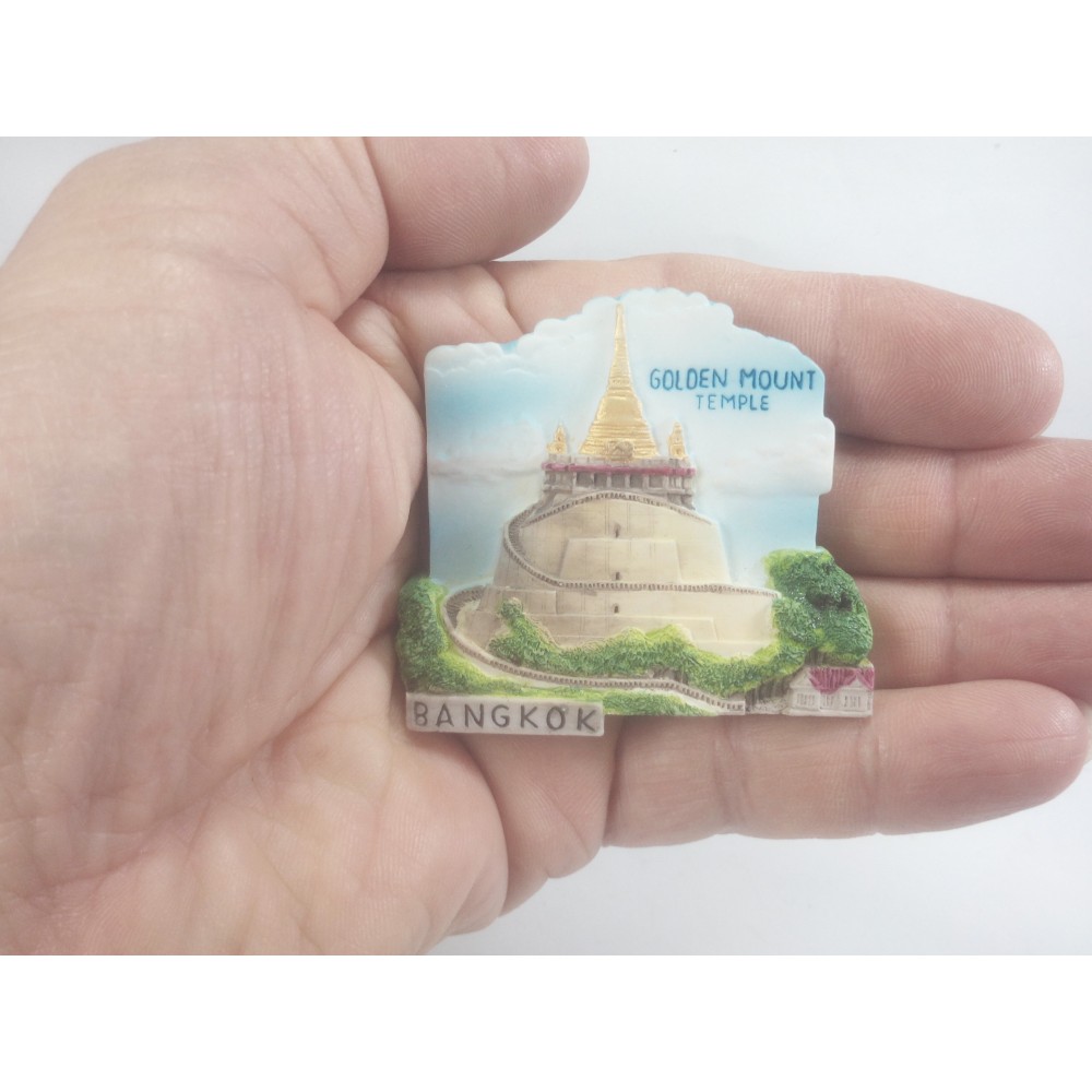 แม่เหล็กติดตู้เย็นนานาชาติสามมิติ-รูปวัดสระเกศ-ภูเขาทอง-3d-fridge-magnet-wat-saket-golden-mount-temple