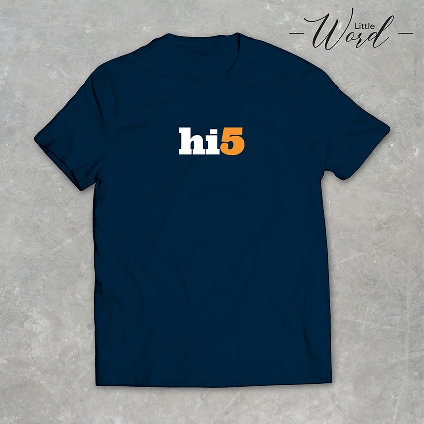 little-word-เสื้อยืดสกรีนลาย-hi5-สไตล์มินิมอล-ทรงunisex