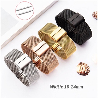 Watch Band 12mm 14mm 16mm 18mm 20mm 22mm 24mm Stainless Steel ML Loop Wristband 06 Wire Meshed Strap