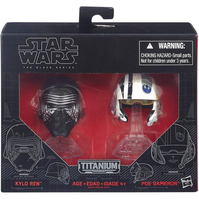 Figurine Mandalorian Star Wars: La Forza Risveglia Die Cast Kylo Ren & Poe Dam Black Series