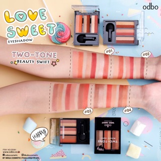 Sale‼️🍭🍭 odbo LOVE SWEET EYESHADOW TWO-TONE  BEAUTY SWIFT🌈