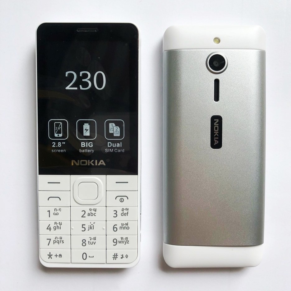 โทรศัพท์มือถือ-โนเกียปุ่มกด-nokia-230-สีขาว-2-ซิม-จอ-2-8นิ้ว-รุ่นใหม่-2020