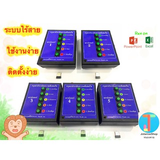 ราคาเครื่องประเมินความพึงพอใจ เคาน์เตอร์ 1,2,3,4 และ 5 + โปรแกรมประเมินความพึงพอใจ  ระบบไร้สาย ติดตั้งง่าย