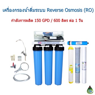 เครื่องกรองน้ำ RO 150 GPD(600ลิตร) ไม่มีถังเก็บน้ำ