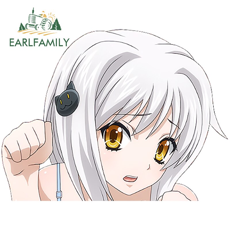 earlfamily-สติกเกอร์-ลายการ์ตูนอนิเมะ-toujou-koneko-high-school-dxd-13-ซม-x-9-8-ซม-กันรอยขีดข่วน-สําหรับติดตกแต่งรถยนต์-ตู้เย็น