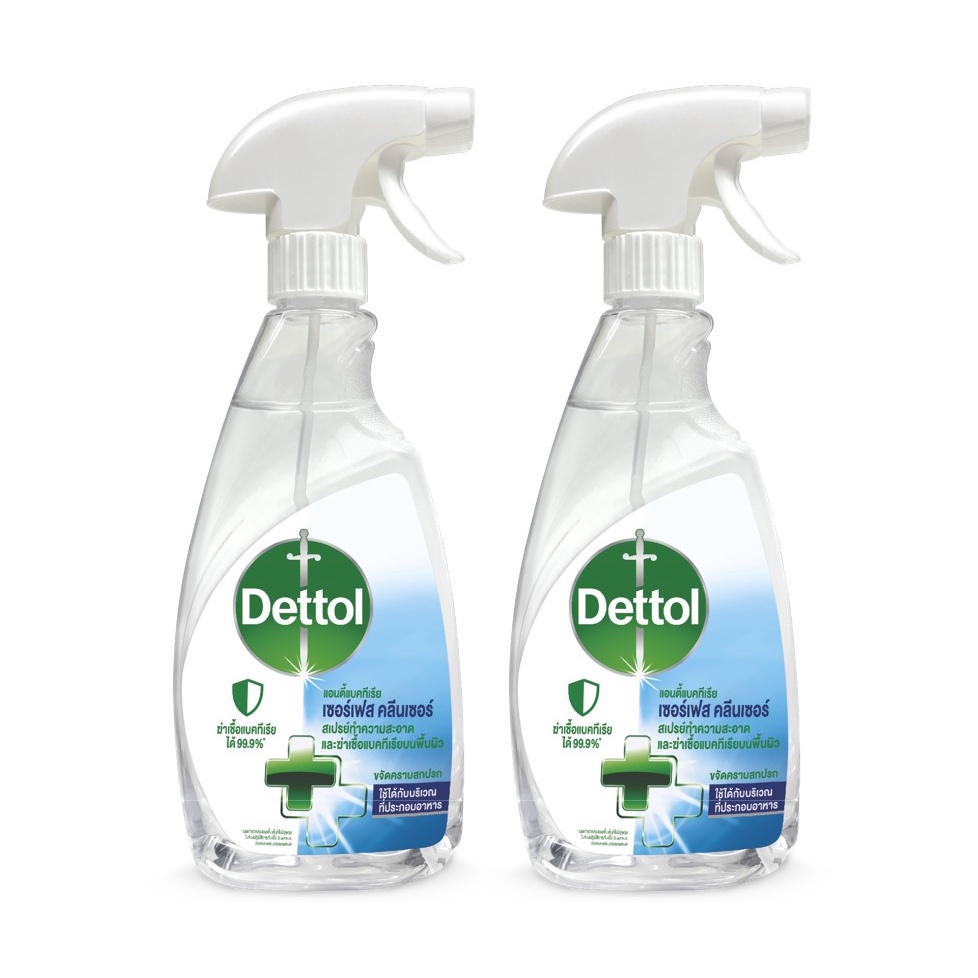 dettol-เดทตอล-สเปรย์ฆ่าเชื้อเดทตอล-เซอร์เฟสคลีนเซอร์-สเปรย์ทำความสะอาด-500มลx2