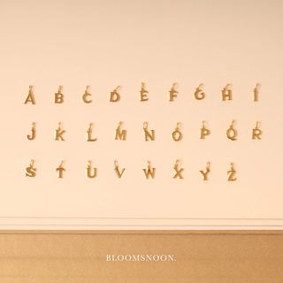 Bloomsnoon, Alphabet pendant ตัวอักษรพิมพ์ใหญ่ A-Z (silver925)