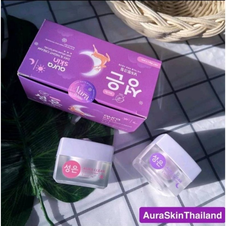 ออร่าสกินส่งฟรี-1แถม1-1ชุดให้2กระปุก-ครีม-aura-clear-ของแท้บริษัท