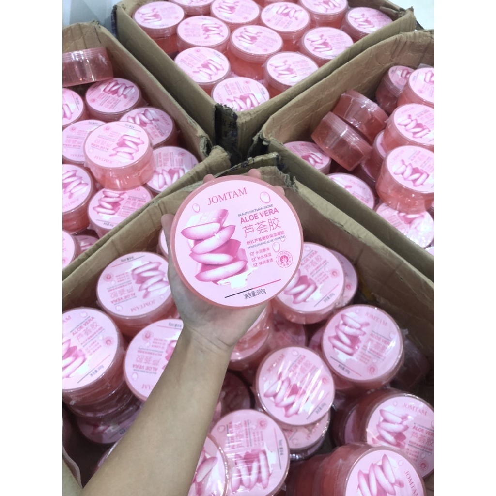 เจลว่านห่างจระเข้ สูตรชมพู JOMTAM 300G กระปุกใหญ่ บำรุงผิวพรรรให้ชุ่ม ...