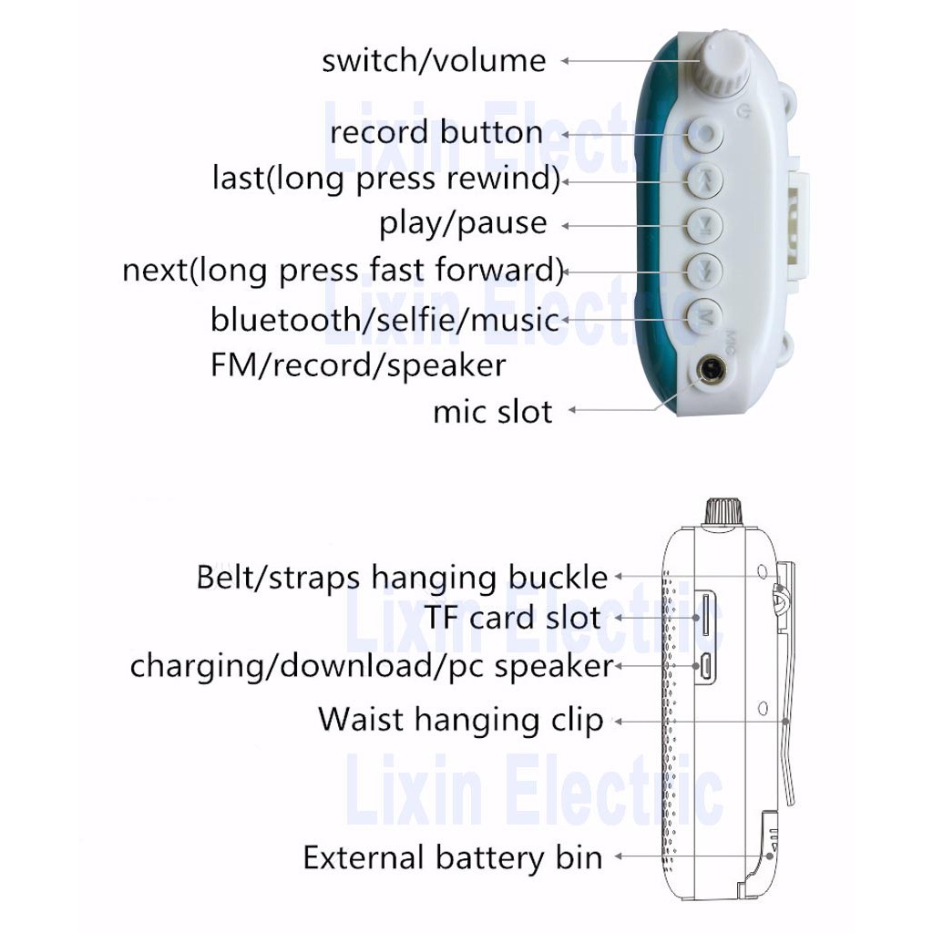 ภาพสินค้าบันทึกเสียงได้ ไมค์ลําโพง Rolton K500 ไมค์ช่วยสอน ลําโพงช่วยสอน ไมค์ลําโพงพกพา ไมค์สอนนักเรียน โทรโข่ง พกพา จากร้าน beyondgadget บน Shopee ภาพที่ 4