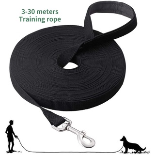 Solid Color Dog Leash Long Obedience Recall Chain Foot Training Lead Head Collar Pet Supplies