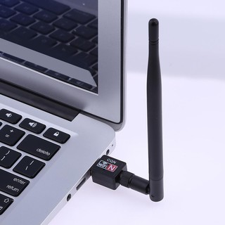 ภาพขนาดย่อของภาพหน้าปกสินค้าตัวรับสัณญาณ wifi (USB WIFI) Wireless Adapter Network 600 Mbps with Antenna จากร้าน yun_zheng บน Shopee