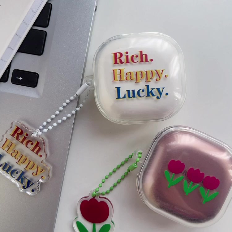 เคสหูฟังบลูทูธไร้สาย-แบบใส-ป้องกันรอย-ลายดอกไม้-สําหรับ-samsung-buds-live