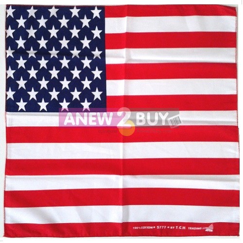 ภาพหน้าปกสินค้าผ้าลายธงชาติอเมริกา ใช้พันคอหรือโพกหัวได้ (Bandana American Flag Scarf) จากร้าน anew2buy บน Shopee