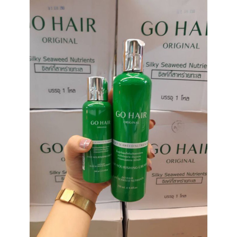 ภาพหน้าปกสินค้าGo Hair Silky Seaweed โกแฮร์ สาหร่ายทะเล อาหารผม บำรุงผม สำหรับผมเส้นใหญ่ 100% 100ml จากร้าน bifurnfacecare บน Shopee