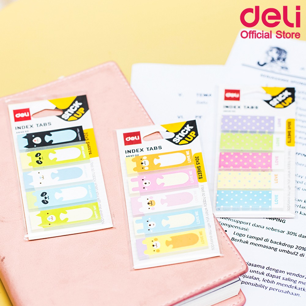 deli-a64002-sticky-notes-กระดาษโน๊ตกาวแฟนซี-คละแบบ-1-ชิ้น-กระดาษกาว-กระดาษโน๊ต-โพสอิท-กระดาษกาวลายแฟนซี-เครื่องเขียน