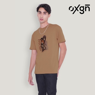 เสื้อยืดผ้าฝ้ายพิมพ์ลายขายดี ▲♚OXGN Attack on Titan Mikasa Easy Fit Graphic T-Shirt For Men (Camel)