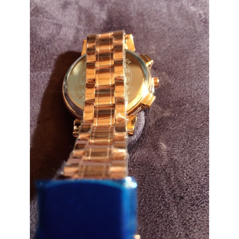 นาฬิกาหลุยส์สายสแตนเลสสีทอง