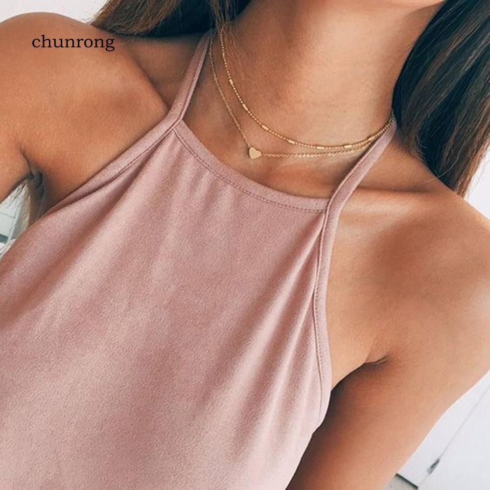 chu-fashion-double-layers-choker-heart-love-ball-chain-bead-necklace-women-xmas-gift