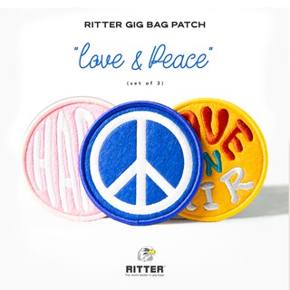 Ritter Gig Bag Patch "Love &amp; Peace" Set แพทช์โลโก้ตกแต่งกระเป๋ากีตาร์รุ่น BERN 4 และ CAROUGE 3