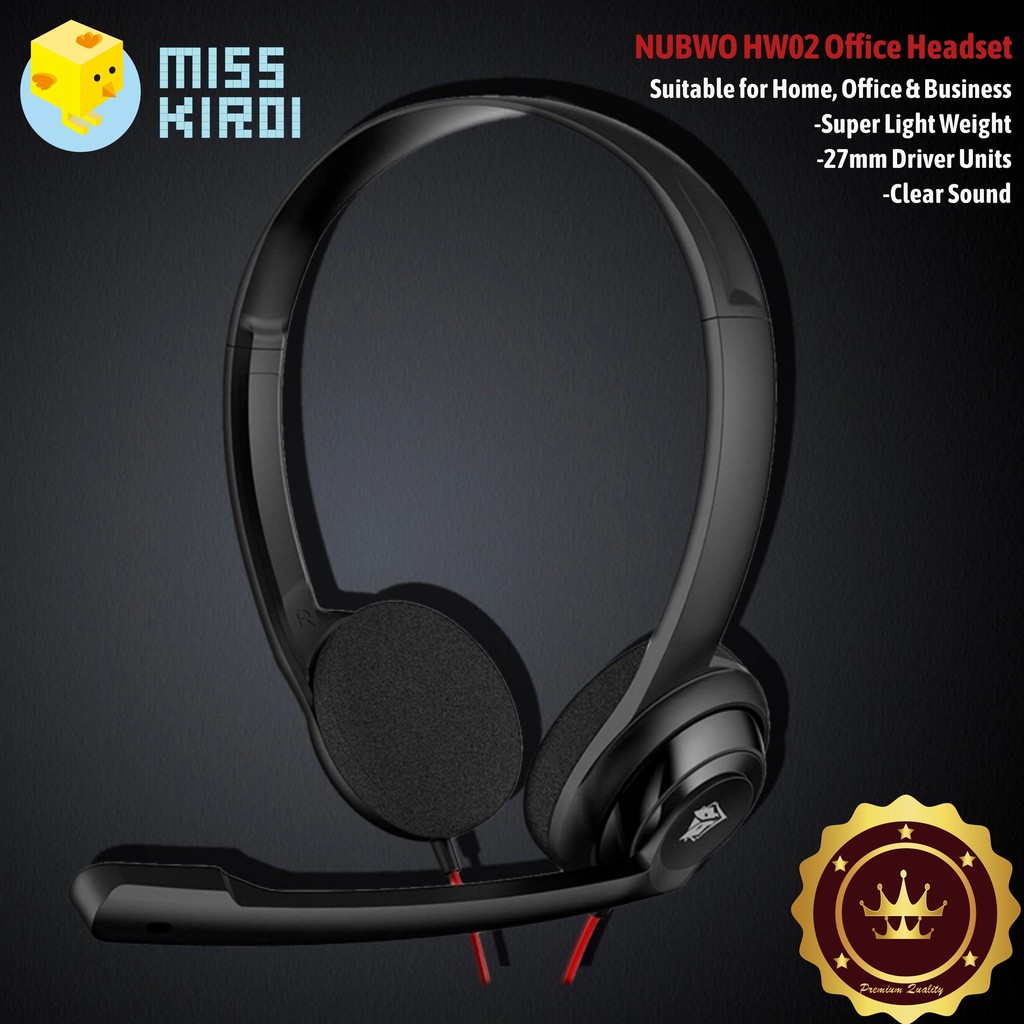NUBWO รุ่น HW02 Headset หูฟังแบบครอบหู for Office Business for Zoom