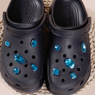 Jibbitz ชุดหมุดคริสตัล พลอยเทียม เครื่องประดับแฟชั่น สําหรับตกแต่งรองเท้า Crocs ผู้หญิง