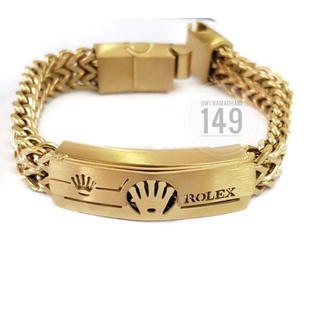 Rolex สร้อยข้อมือไทเทเนียม สายโซ่สเตนเลส สําหรับผู้ชาย