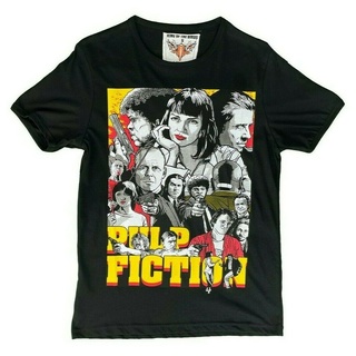 เสื้อยืด พิมพ์ลายโปสเตอร์ภาพยนตร์ Pulp Fiction คุณภาพสูง สไตล์คลาสสิก สําหรับผู้ชาย
