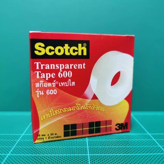 Scotch Transparent Tape #600 18mm. x 33 m. เทปใสสก๊อต #600