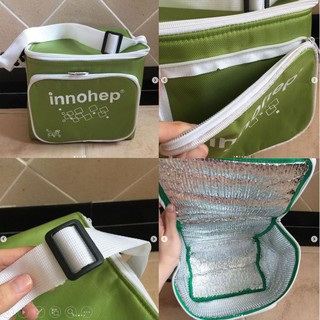 กระเป๋าเก็บความร้อน ความเย็น บุฟอยด์ แบรนด์ INNOHEP สีเขียว พร้อมสายยาว ปรับความยาวได้ กระเป๋า ปิคนิค สบาย ของใหม่ มือ 1