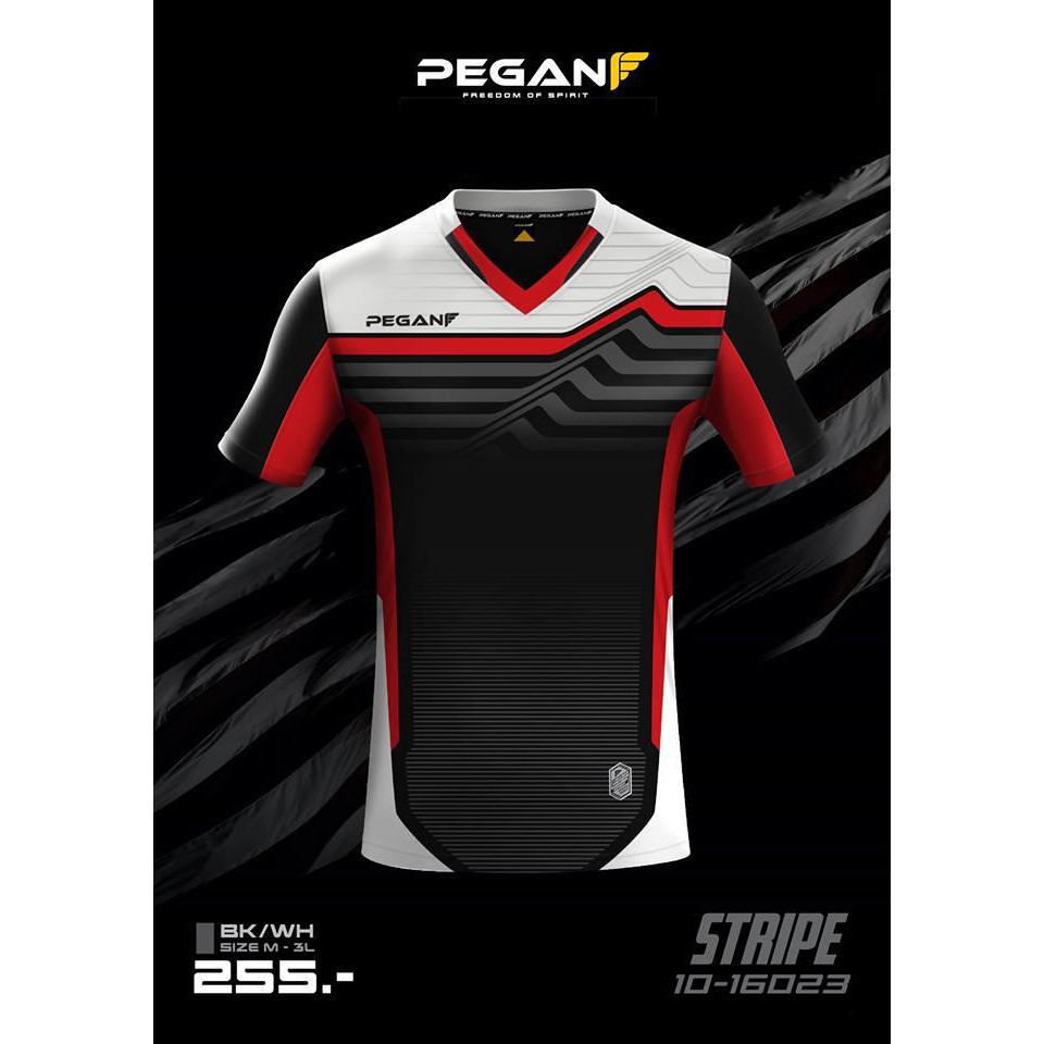 เสื้อฟุตบอลพิมพ์ลายpegan-stripe-10-16023