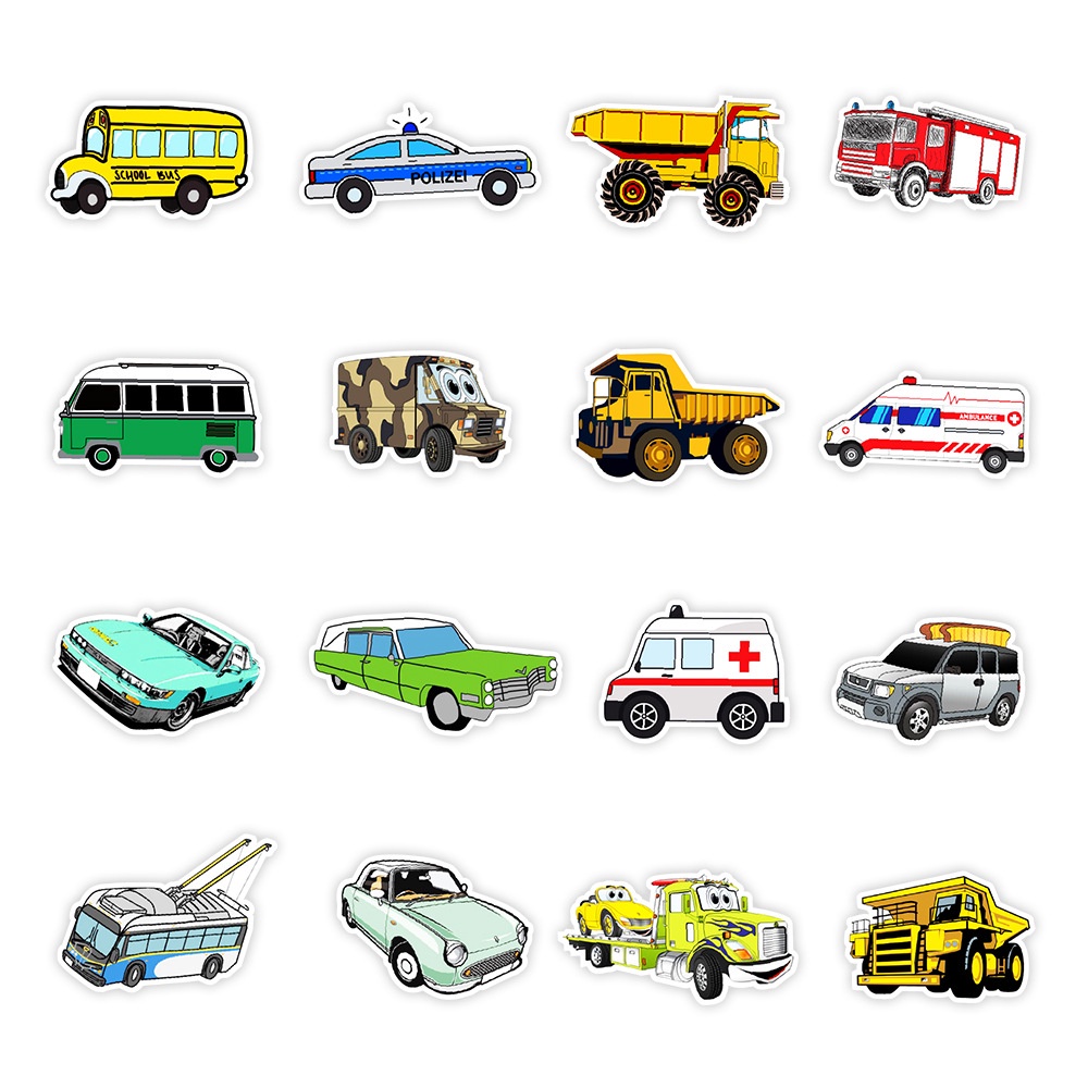 พร้อมส่ง-special-vehicle-รถพิเศษ-รถโรงเรียน-vintage-แผ่น-sticker-กันน้ำ-สติ๊กเกอร์-ใช้ซ้ำได้-กระโปรงหลังรถ