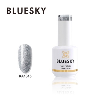 สีเจล Bluesky gel polish KA1315 สีกลิตเตอร์เงิน